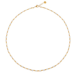 label kiki White blossom necklace gold