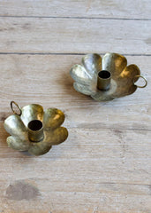 Kandelaar metalen bloem groot (12x14cm)