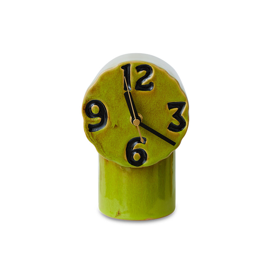 PRE-ORDER HKliving Retro ceramic clock olive