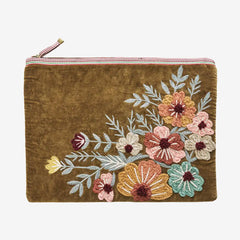EMBROIDERED VELVET LAPTOP SLEEVE