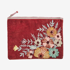 EMBROIDERED VELVET LAPTOP SLEEVE