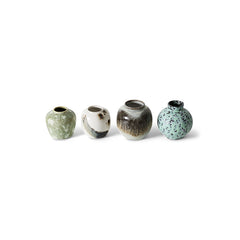 70s ceramics: small vases canyon, set of 4