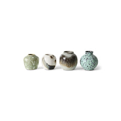 70s ceramics: small vases canyon, set of 4