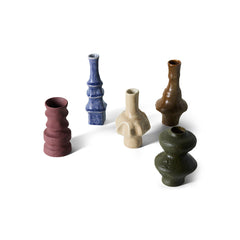 70s ceramics: small vases palette, set of 5