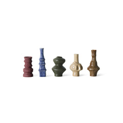 70s ceramics: small vases palette, set of 5