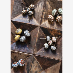 HAND-PAINTED STONEWARE DOORKNOB - 39