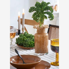 STONEWARE SERVING BOWL, Cinnamon, 26 x 7 cm