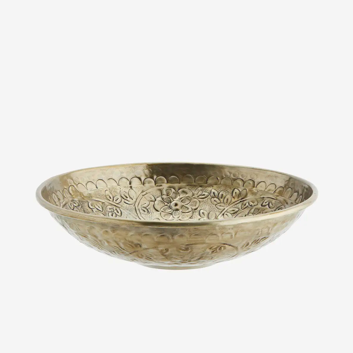 Hand hammered aluminium bowl