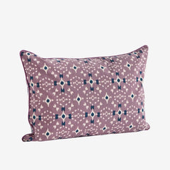 DOUBLE-SIDED CUSHION COVER, Dusty lilac, off white, dark blue, dusty rose