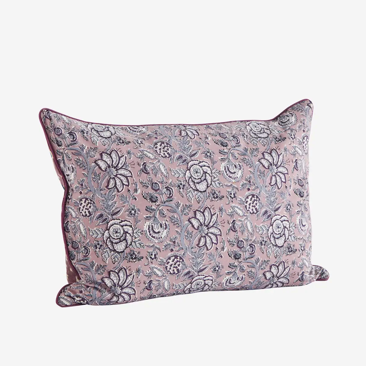 DOUBLE-SIDED CUSHION COVER, Dusty lilac, off white, dark blue, dusty rose