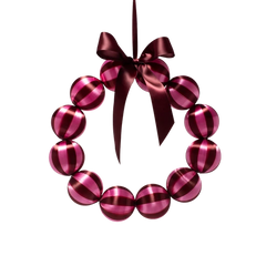 Wreath pink/burgundy ø26.5cm w/box
