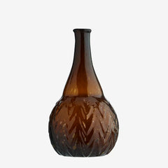 Recycled glass vase brown 19cm