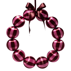 Wreath pink/burgundy ø35.5cm w/box
