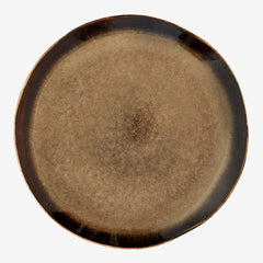 STONEWARE DINNER PLATE - Brown