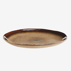 STONEWARE DINNER PLATE - Brown