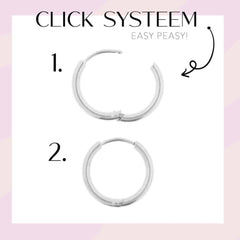 Label Kiki - Chain white hoop silver