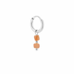 label kiki Sunny stone hoop silver
