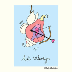 Kut Valentijn - A6 Postkaart