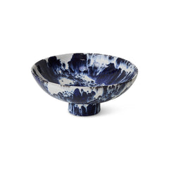 PRE-ORDER Ceramic bowl on base indigo