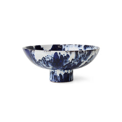 PRE-ORDER Ceramic bowl on base indigo