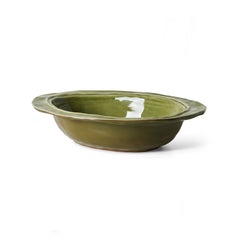 Ceramic rustic oven dish, olive green | PRE-ORDER, februari 2027