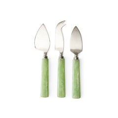 Cheese knives sage, set of 3