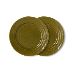 Farmhouse ceramics: side plates, moss (set of 2) | PRE-ORDER, begin november