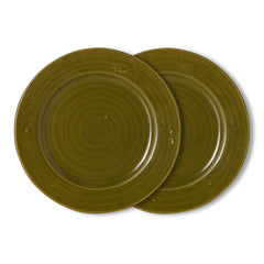 Farmhouse ceramics: dinner plates, moss (set of 2) | PRE-ORDER, begin november