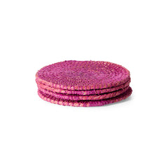 Soft edge coasters, raspberry (set of 4) | PRE-ORDER, begin december