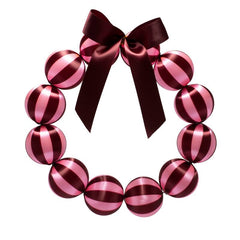 Krans bordeauxrood/roze 35,5cm