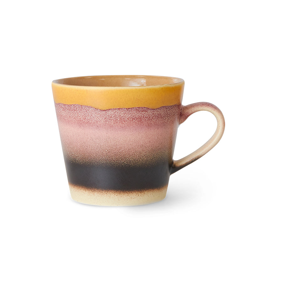 70s ceramics: cappuccino mug sunset