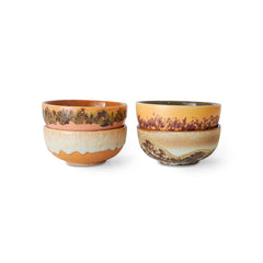 70s ceramics: XS bowls, marine (set of 4)