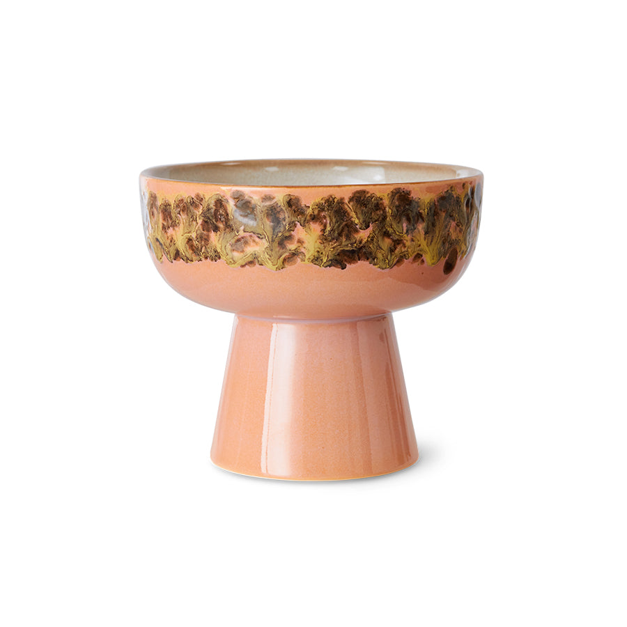 PRE-ORDER! 70s ceramics: tapas bowl on base lush, L