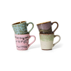 PRE-ORDER 70s ceramics: espresso mugs brutalism, set of 4
