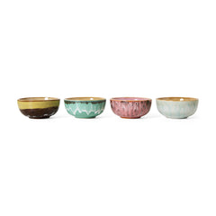PRE-ORDER 70s ceramics: XS bowls modernist, set of 4