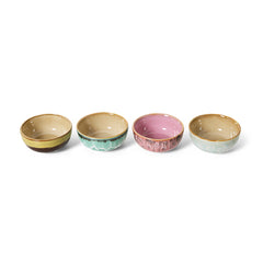 PRE-ORDER 70s ceramics: XS bowls modernist, set of 4