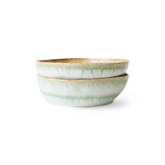 PRE-ORDER 70s ceramics: pasta bowls petal, set of 2