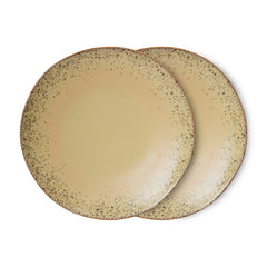PRE-ORDER 70s ceramics: dinner plates grit, set of 2