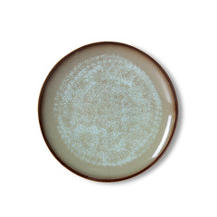 70s ceramics: dinner plate contrast, set of 2
