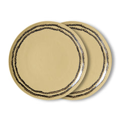 70s ceramics: dinner plate vanilla, set of 2