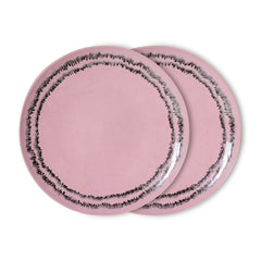 70s ceramics: dinner plate bubble, set of 2