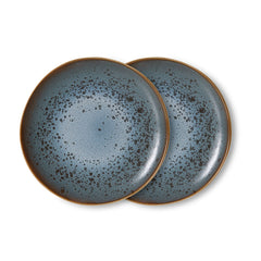 70s ceramics: side plate mineral, set of 2