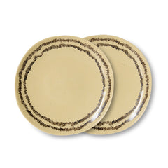 70s ceramics: side plate vanilla, set of 2