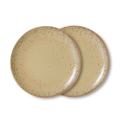 70s ceramics: side plate grit, set of 2