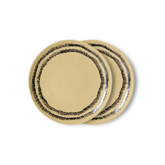 70s ceramics: dessert plate vanilla, set of 2