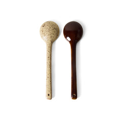 70s ceramics: serving spoons hills, set of 2