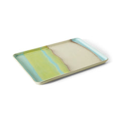 70s ceramics: large tray glint