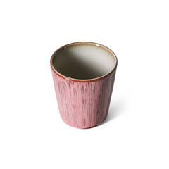 70s ceramics: coffee mug rhubarb