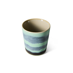 70s ceramics: coffee mug river
