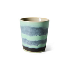 70s ceramics: coffee mug river
